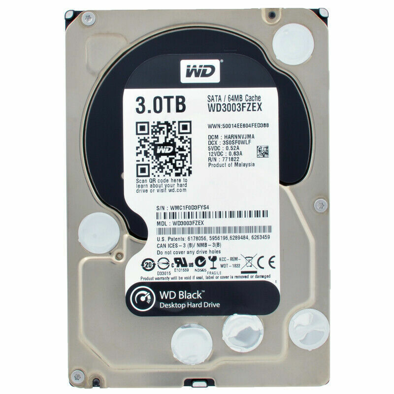 Western Digital WD3003FZEX（3.5 HDD 3TB） Western Digital WD3003FZEX - 3TB 7.2K RPM 64MB Cache 6G SATA