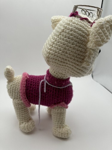 Sweetie Pound Puppy Handmade crochet dog 11 inches tall, 7 inches long, 5 inches - Picture 3 of 7