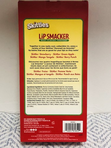 Lot of 2 Lip Smackers Crayola & Skittles Lip Balm stick set with Tin - Picture 2 of 10
