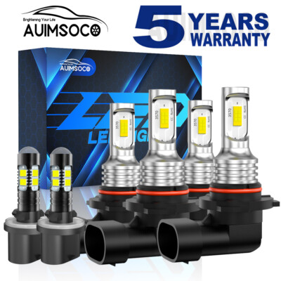 For Nissan Armada Sport Utility 5.6L 2005-2010 LED Headlight Fog Light Bulbs CSP
