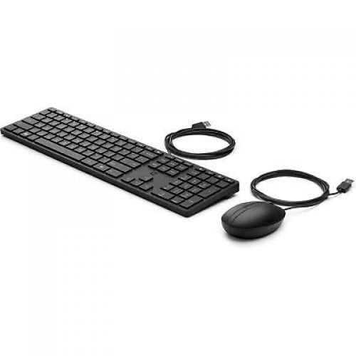 HP Keyboard Mouse Set Wired Desktop 320MK Split Resistant Slim Numpad QWERTY EU - Picture 6 of 8
