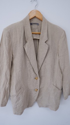 Issey Miyake Japan brown linen 80's vintage blazer jacket RARE - Picture 3 of 21