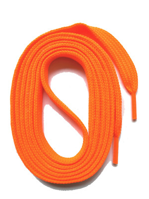 SNORS SCHNÜRSENKEL flach NEONORANGE 60-180cm lang 2 Breiten Polyester Schuhband 
