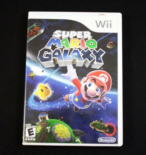 Super Mario Galaxy (Nintendo Wii, 2007) Estuche Disco Completo Manual