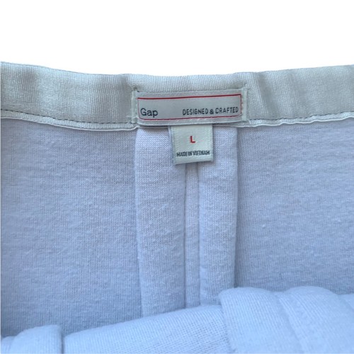 GAP hellgrau Plissee Neopren Jersey Baumwolle kurzer A-Linien Rock Größe Large - Bild 3 von 3