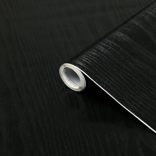 Pellicola Adesiva per Mobili Legno Nero PVC Plastica Vinile Impermeabile Decorat - Foto 6 di 12