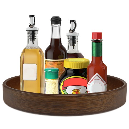 Wood Lazy Susan Organizer Rotatable Kitchen Turntable Organizer Round Lazy Bღ - Picture 11 of 11