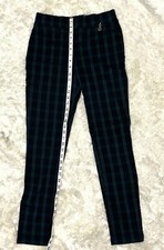 TOMMY HILFIGER Women's Size 6 Green Plaid Pull-On Mid-Rise Pants