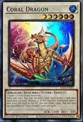 Yugioh! - Coral Dragon RA02-EN031 - SUPER Rare - 25'TH ANN.  - NM/M