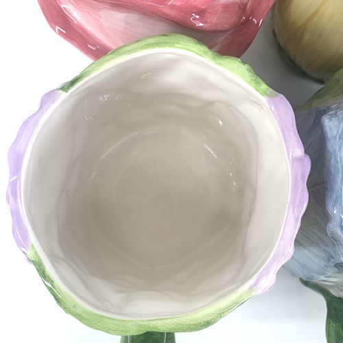Vintage Sakura Colors of Spring Mugs Flower Set Ceramic Blue Pink Purple Yellow - Picture 15 of 20