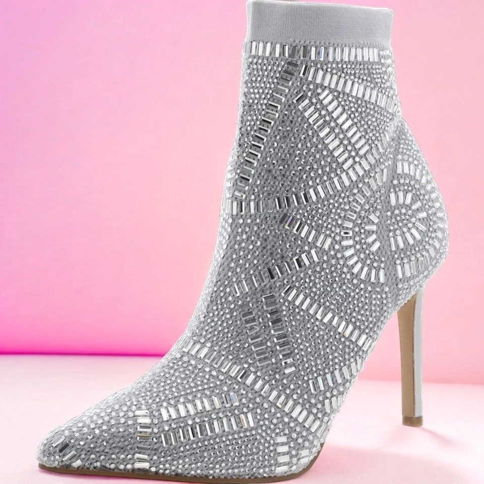 Thalia Sodi Womens Kami Embellished Pointed Toe Heel Ankle Boots Size 7.5M NIB - Image 3 of 4