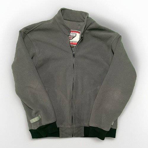 First Gear Mens Jacket Gray Motorcycle Biker Full Zip Outdoor Size L Large