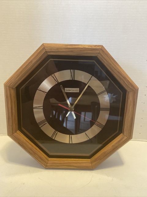 Vintage Linden Quartz Wooden Wall Clock Octagon Shape For - Linden Wall Clock Vintage Linden Quartz Wooden Wall Clock Octagon Shape For - Linden Wall Clock