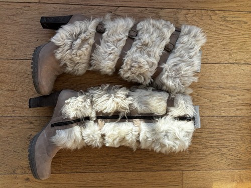 Stiefel für Damen außen aus Fell Und Leder Innen Mit Teddy Gefüttert Von Högl - Bild 4 von 13