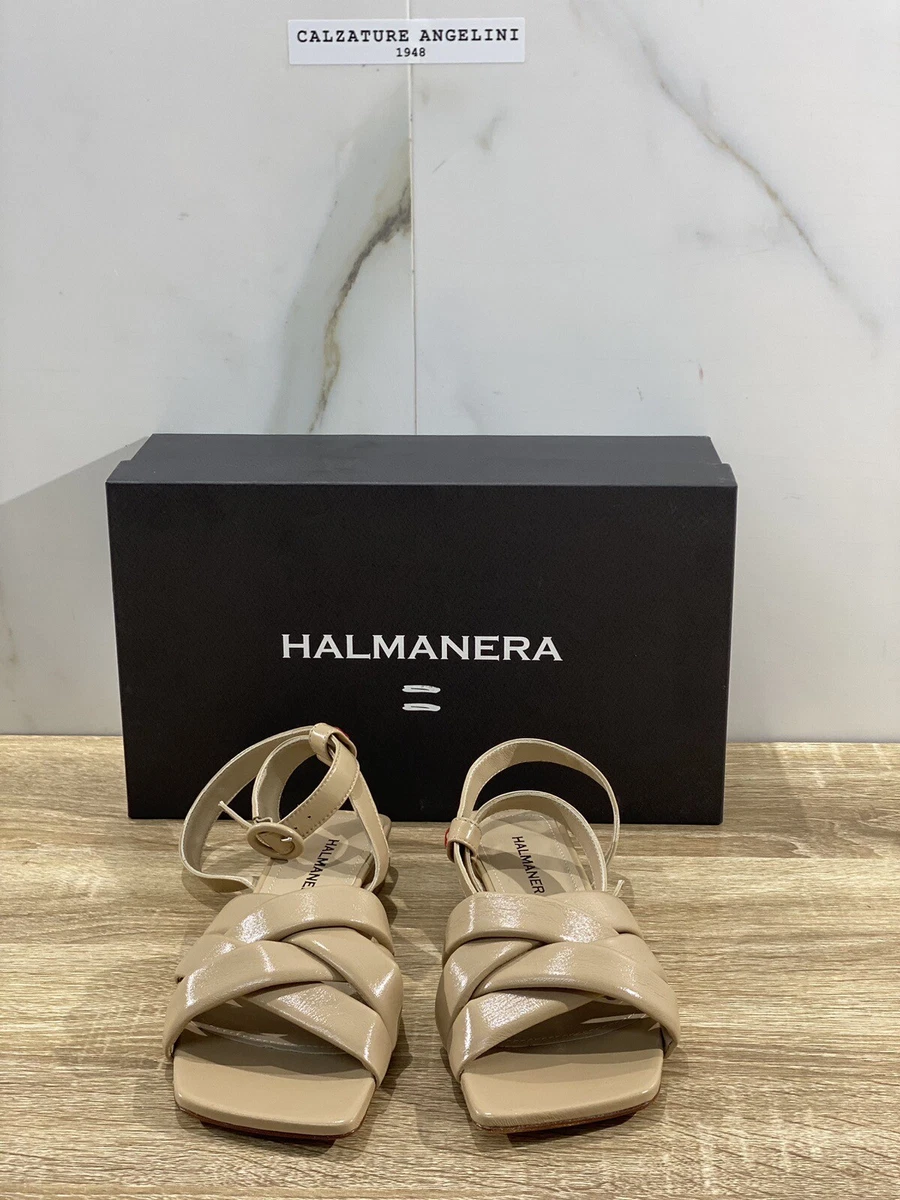 Halmanera Femmes Sandale Bell en Cuir Sable Luxury Chaussures 41