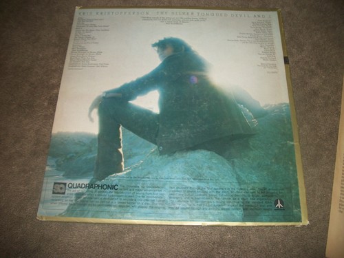 KRIS KRISTOFFERSON Silver Tongued Devil & I ZQ30679 Quadraphonic LP Vinyl VG+ - Picture 2 of 2