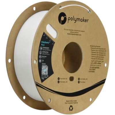 Polymaker PolySonic High Speed PLA Filament White 1,75mm 1kg 3D Druck