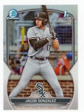 2023 Bowman Draft Chrome Jacob Gonzalez RC #BDC-167 Refractor White Sox Prospect