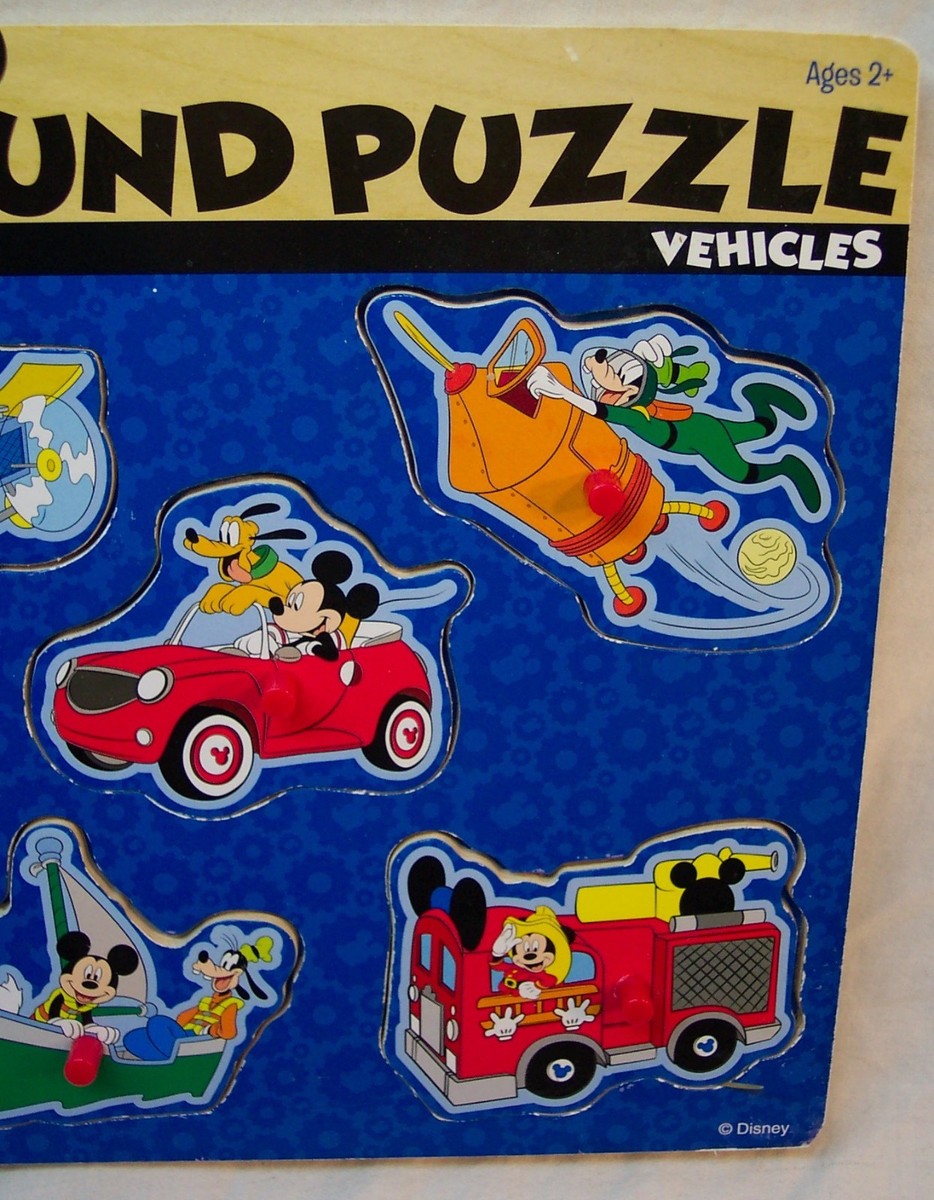Melissa & Doug DISNEY MICKEY MOUSE VEHICLES 8 Piece PEG