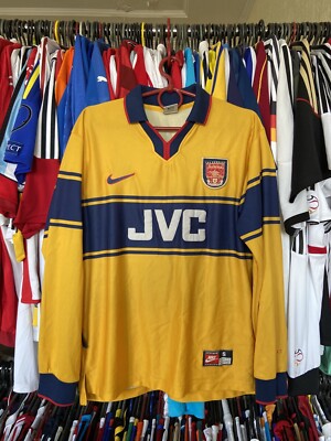 Nike Arsenal JVCアーセナル 1998 - 99サイズL 1998/99 Arsenal Nike Home Football Shirt | Size XLB