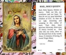 Hail Holy Queen Prayer - Paperstock Holy Card GAN111