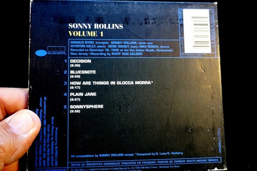 Sonny Rollins - Volumen 1 - CD, en muy buen estado - Imagen 2 de 2