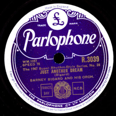 BARNEY BIGARD & HIS ORCHESTRA Barney goin' easy/Just another dream   78rpm X1475