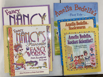 Lot Of 10 Fancy Nancy & Amelia Bedelia Children's Books HC