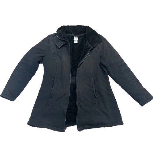 The North Face Womens Jacket Size XL Black Quilted Cotton Full Zip