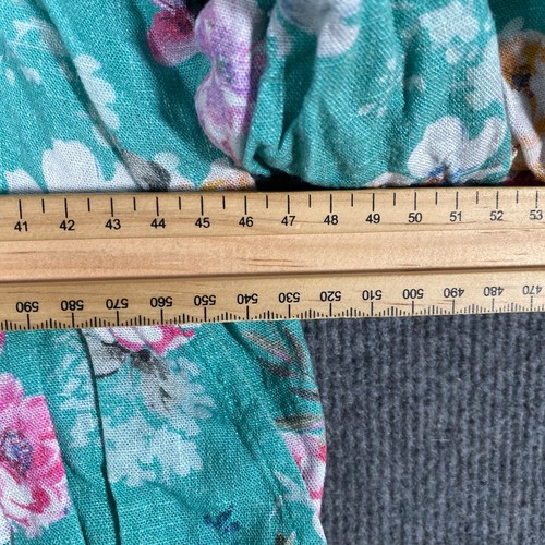 Just Jeans Dress Womens 16 Green A Line Mini Linen Coastal Flowers Formal Z187 - Picture 8 of 13