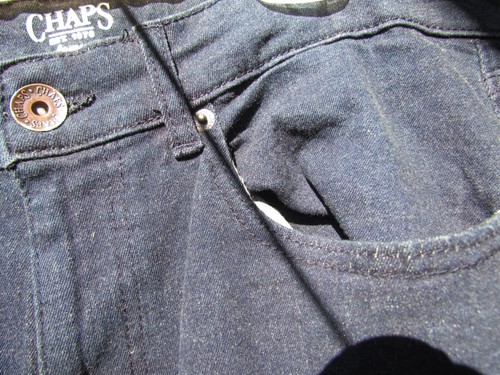 NWT Women's Chaps Deep Sea Dark Wash Straight Fit Freedom Stretch Jeans 32x30 - Picture 3 of 8