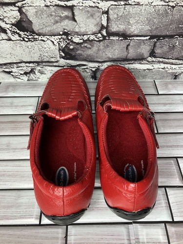 Dr. Scholl’s E1P-KV Double Air Pillow Red Leather Casual Comfort Shoes Women 7M - Picture 8 of 15