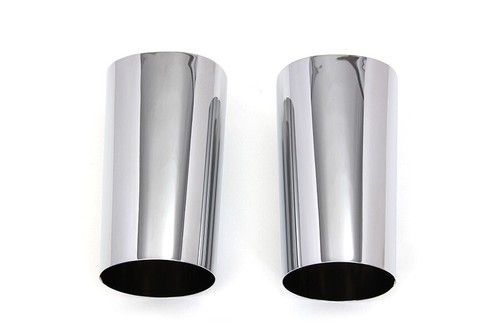 Chrome Fork Slider Cover Set Harley Twin Cam Milwaukee Eight 2014-up #45600022 - Picture 3 of 4