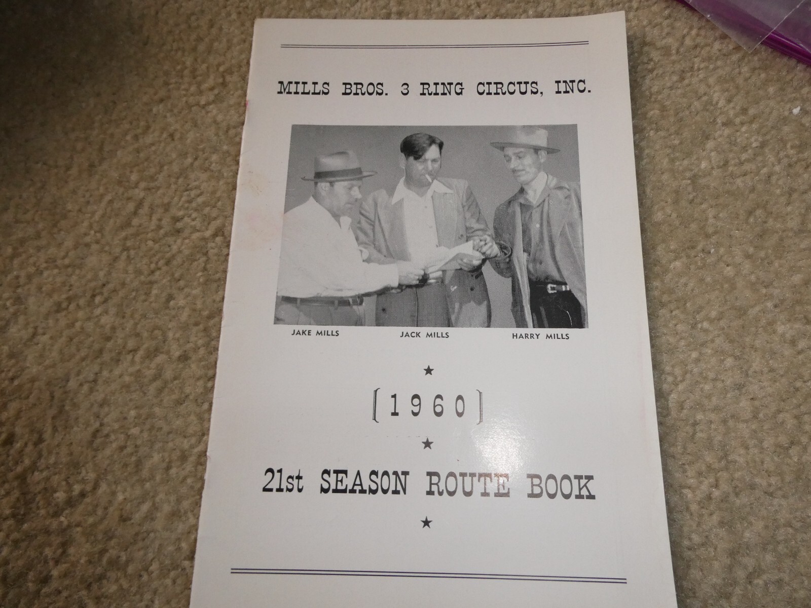 Routecollection Booklet Vintage 1960 Booklet Official Route Book Mills Bros 3 Ring Circus | eBay