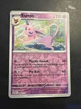2023 Pokémon Obsidian Flames Reverse Holographic Holo Foil Espeon 86 /197