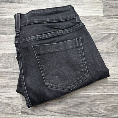 Nydj Black Jean Capri NYDJ Mid Rise Rolled Up Hem Black Denim