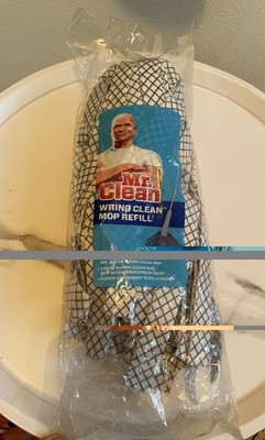 Mr. Clean Wring Clean Mop Replacement Mop Head Refill White/Blue 1-Pack