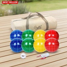 Bocce Ball Set Regulation Size Weight 8 Resin Balls Pallino Carrying Bag