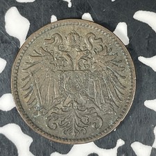 1900 Austria 2 Heller Lot#C7632