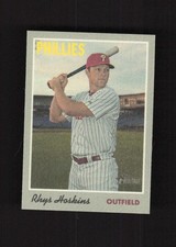 2019 Topps Heritage 1970 Cloth Stickers #12 Rhys Hoskins Philadelphia Phillies
