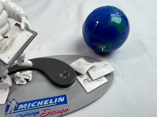 Michelin Man Bibendum WORLD GLOBE Cast Iron Design Advertising Model LE 163/175 - Picture 7 of 8