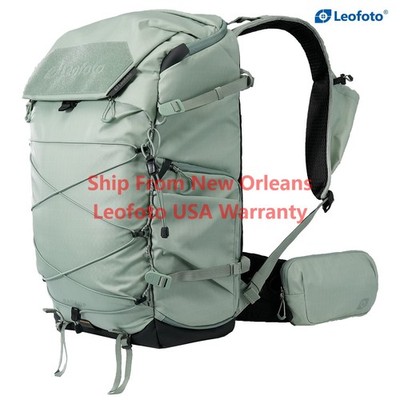 Leofoto Travel & Photography Camera Backpack-35L-Green-Medium Insert
