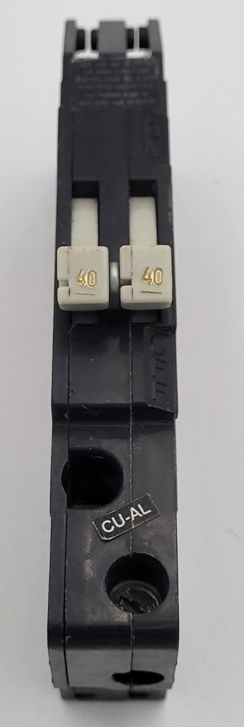 Zinsco RC38-40 40A 2-Pole Plug On GTE Sylvania 120/240V Circuit Breaker USED