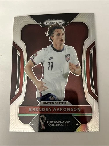 Brenden Aaronson 2022 Panini Prizm FIFA World Cup Silver Prizm USA #200 PWE