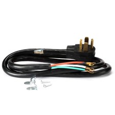 Utilitech 6-ft 30 -Amp 4 -Prong Black Dryer Power Cord