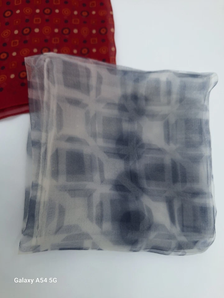 Винтажный головы волос шеи шарфы лот из 4 Weitz симфонии геометрический психоделический - Изображение 3 из 4