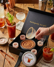 Bloody Mary Cocktail Kit Gift Set w/ Salt Shot Glasses & Rimmer, 5pc