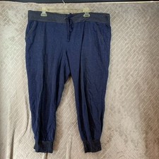 Gap Womens XXL Sweatpants Navy Blue Jogger Ankle Lounge Mid Rise Pull On