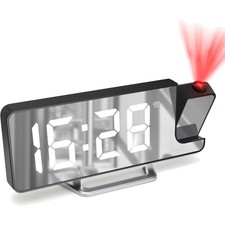 Projektionswecker, Projektion Uhr mit LED Bildschirm, Projektionsuhr mit Temp...