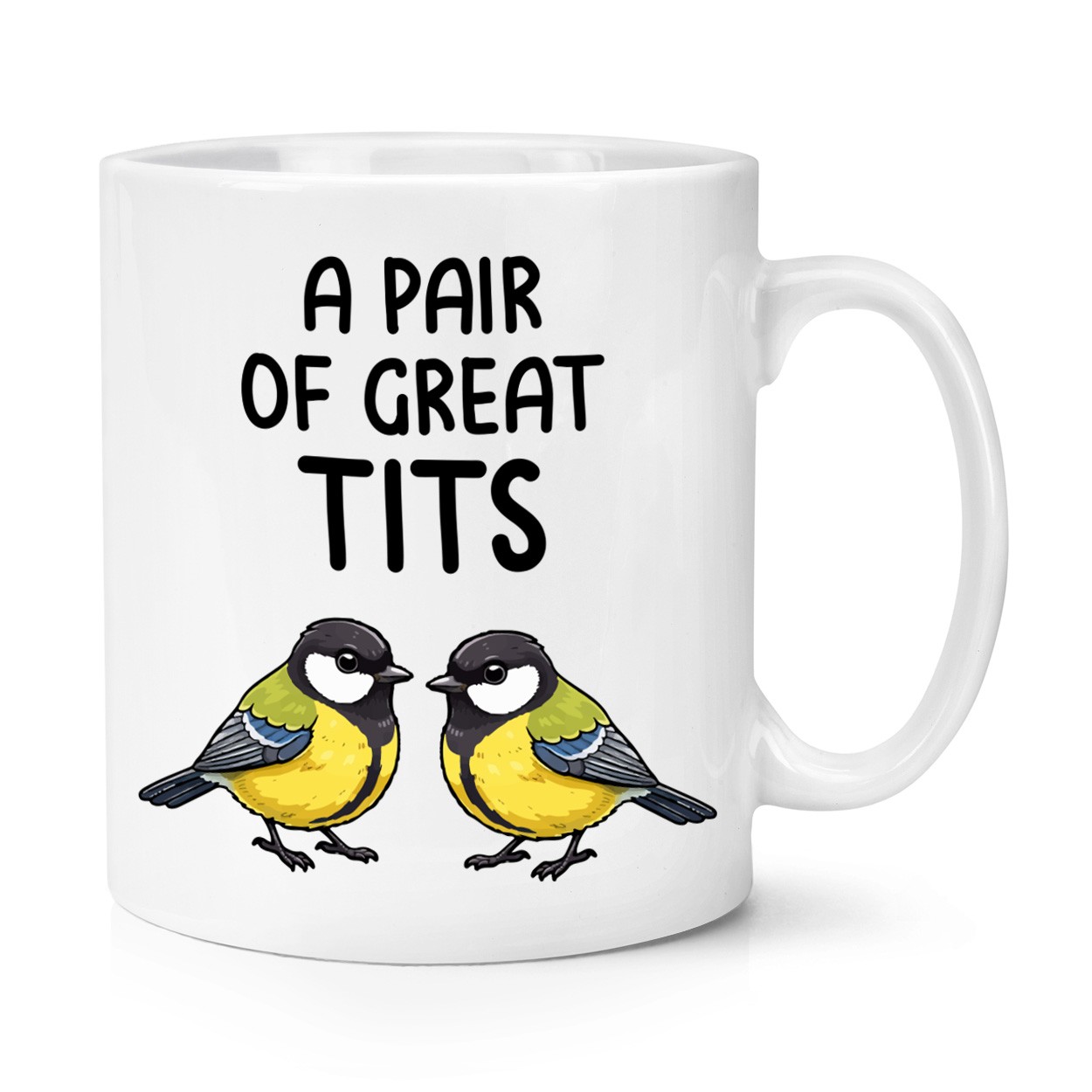 A Pair Of Great Tit s Birds 10oz Mug Cup Valentines Birthday Rude Girlfriend